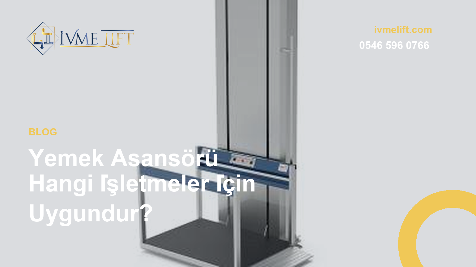 Yemek Asansörü Hangi İşletmeler İçin Uygundur?